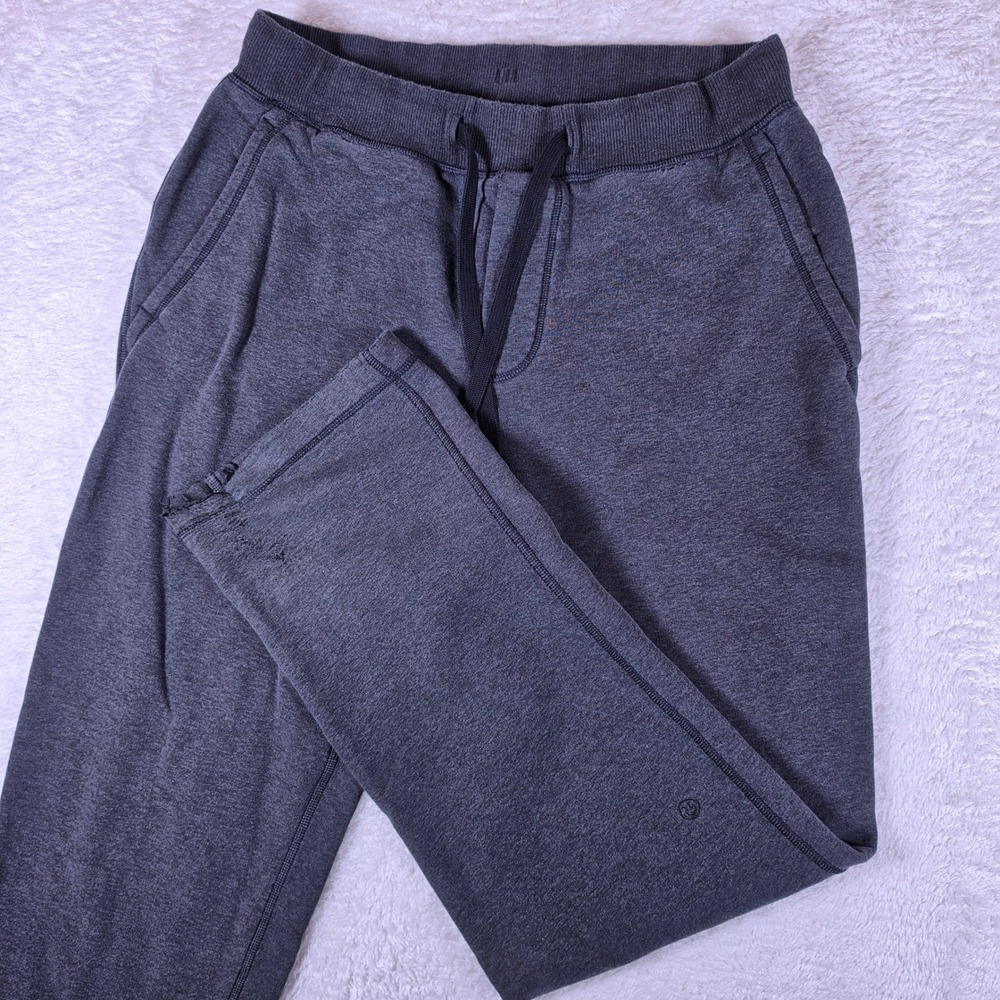 Lululemon City Sweat Jogger Tall Mens L Grey Straight Leg Stretch Pockets